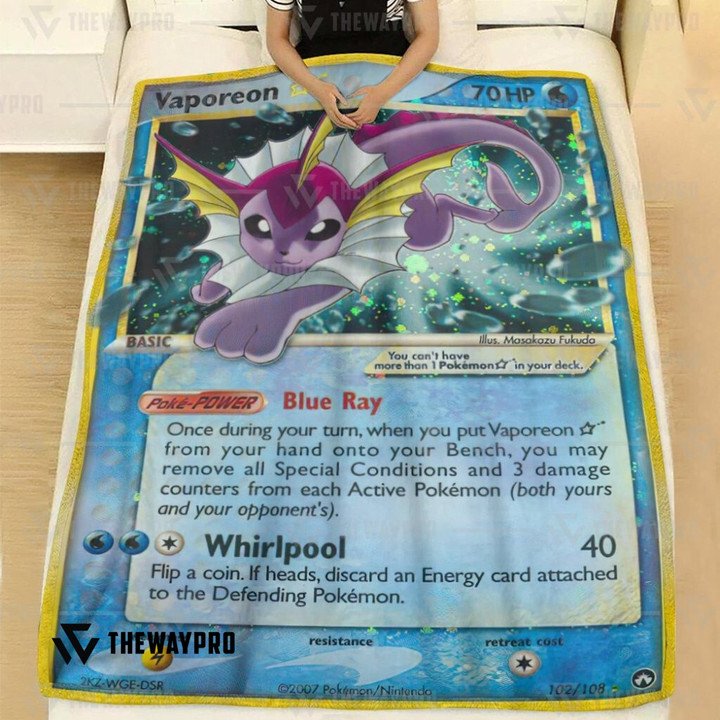 Pokemon-Vaporeon-Gold-Star-Bedding-Set-And-Quilt-Blanket-1