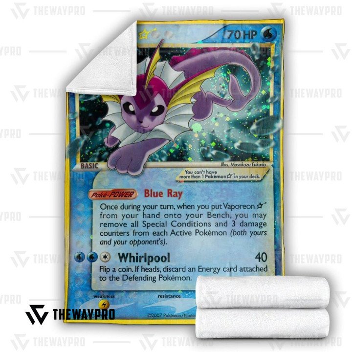 Pokemon-Vaporeon-Gold-Star-Bedding-Set-And-Quilt-Blanket-2