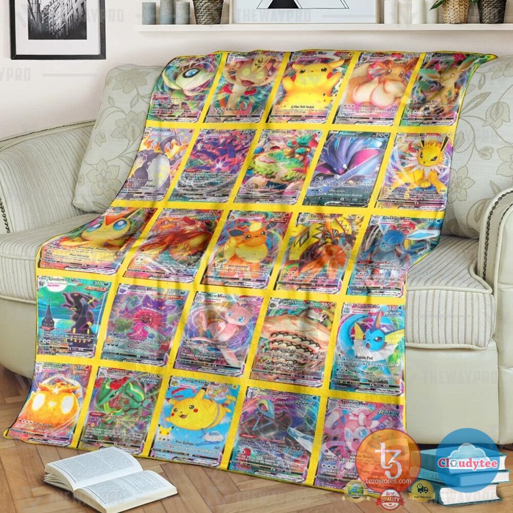 Pokemon Vmax Cards 2 Blanket Pokemon Vmax Cards 2 Blanket