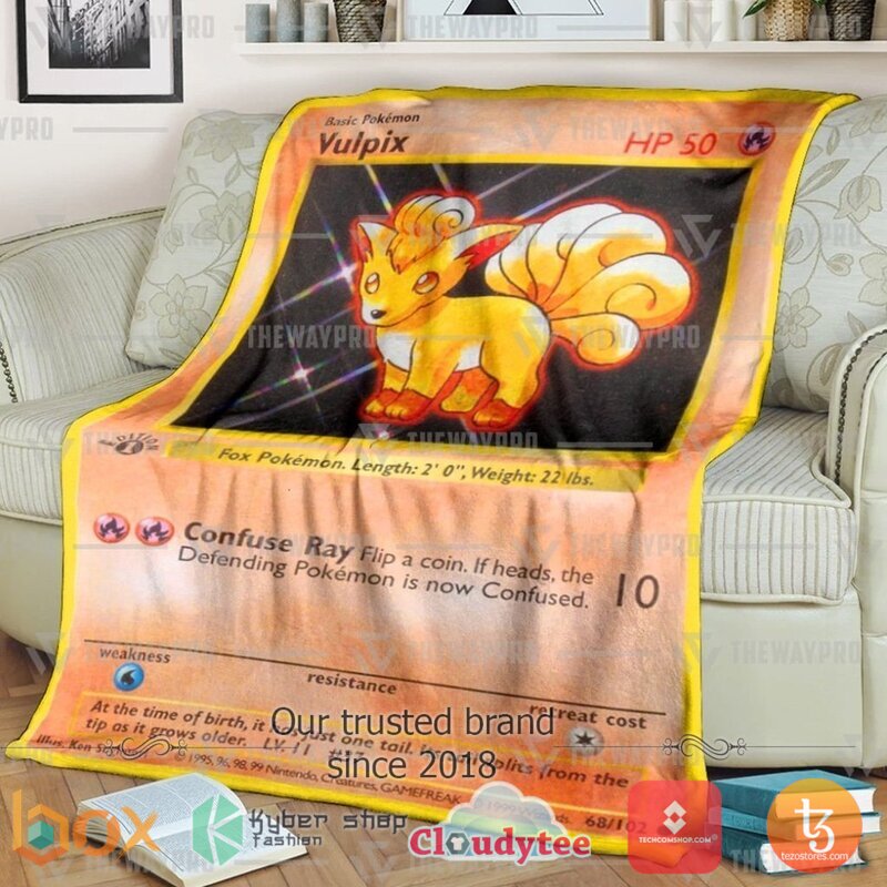 Pokemon Vulpix Base Set Blanket 2 Pokemon Vulpix Base Set Blanket 2