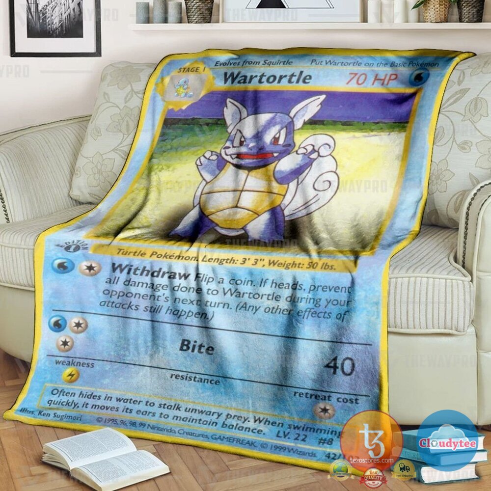 Pokemon Wartortle 1St Edition Blanket Pokemon Wartortle 1St Edition Blanket
