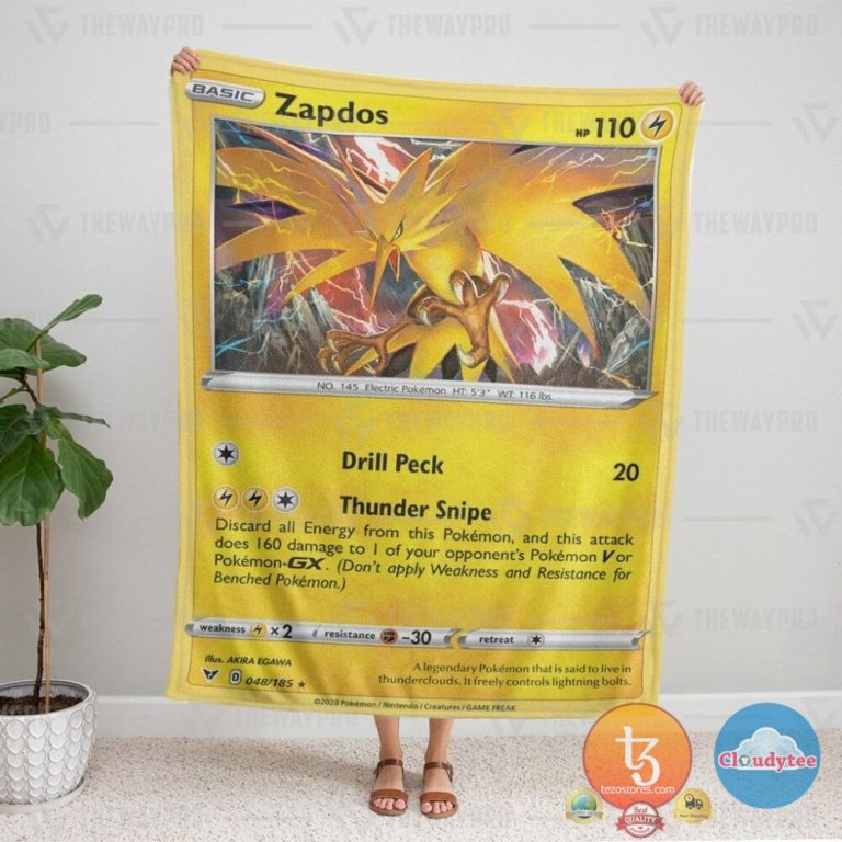Pokemon-Zapdos-Vivid-Voltage-Blanket-4