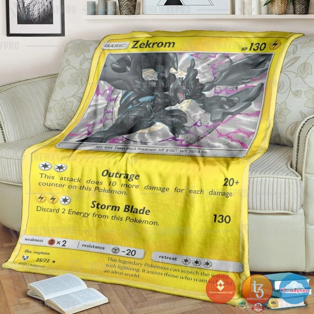 Pokemon Zekrom Shining Legends Blanket Pokemon Zekrom Shining Legends Blanket