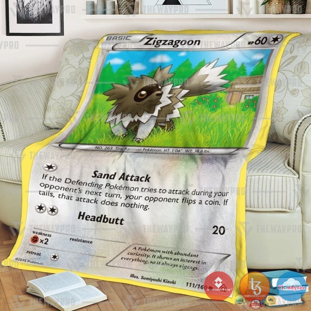 Pokemon Zigzagoon Blanket Pokemon Zigzagoon Blanket