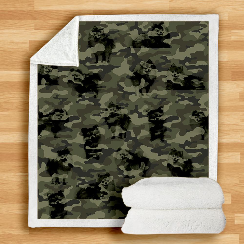 Pomeranian Camo Blanket Pomeranian Camo Blanket