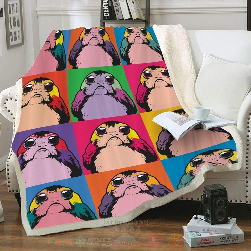 Pop Art Porg Custom Throw Blanket Pop Art Porg Custom Throw Blanket