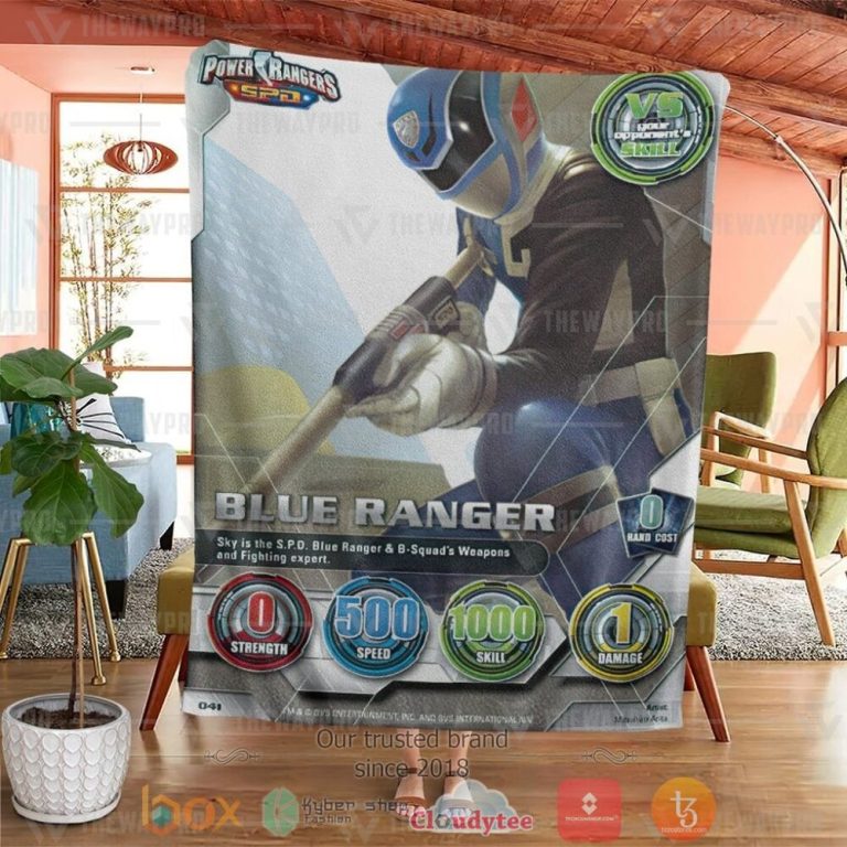 Power-Ranger-Spd-Blue-Ranger-Custom-Soft-Blanket-3