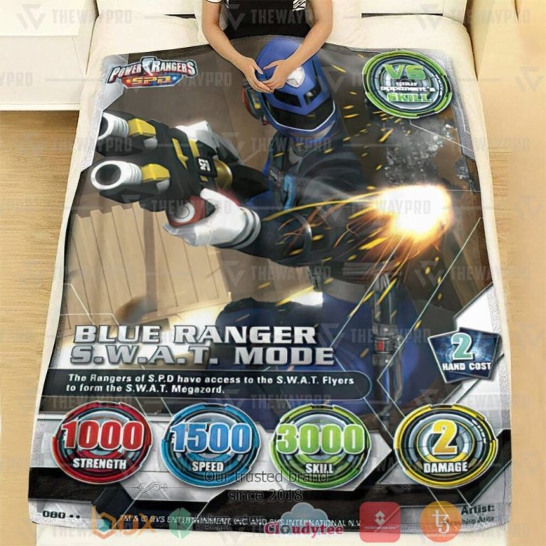 Power-Ranger-Spd-Blue-Ranger-Swat-Mode-Custom-Soft-Blanket-1
