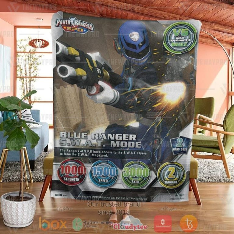 Power-Ranger-Spd-Blue-Ranger-Swat-Mode-Custom-Soft-Blanket-3