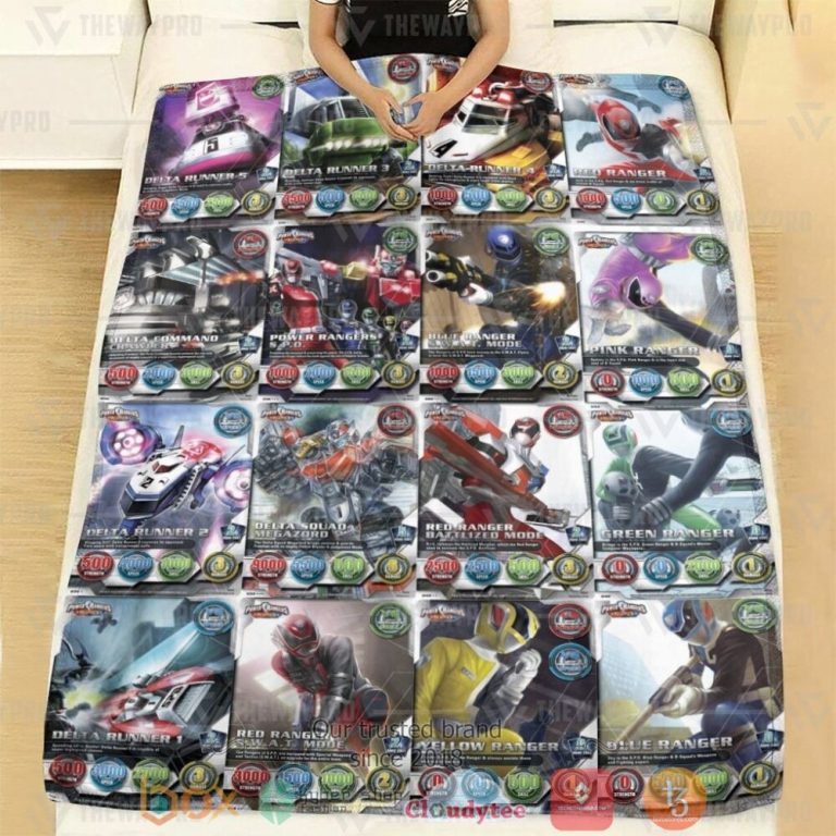 Power-Ranger-Spd-Cards-Custom-Soft-Blanket-1