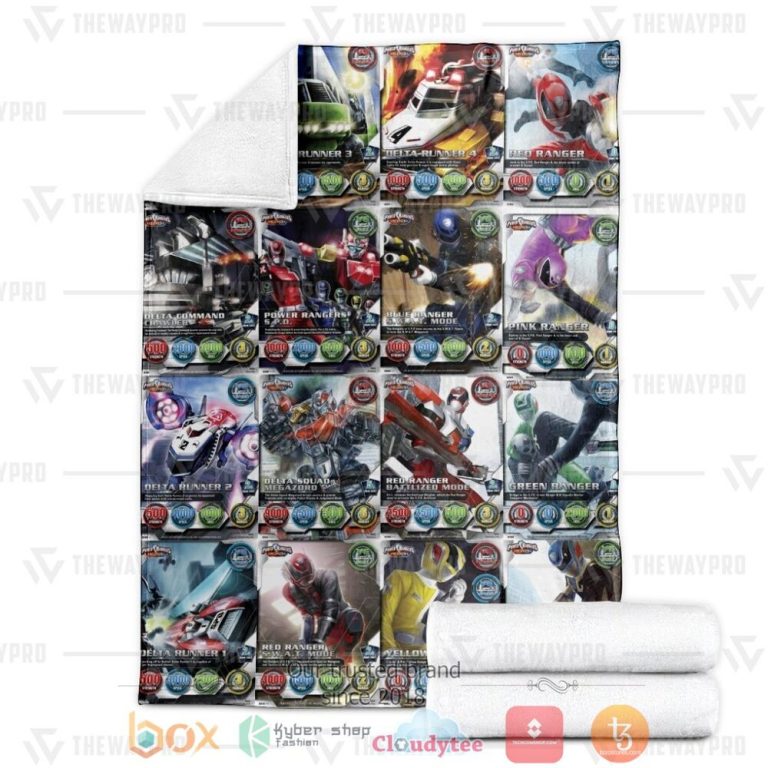 Power-Ranger-Spd-Cards-Custom-Soft-Blanket-2