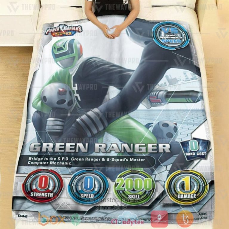 Power-Ranger-Spd-Green-Ranger-Custom-Soft-Blanket-1
