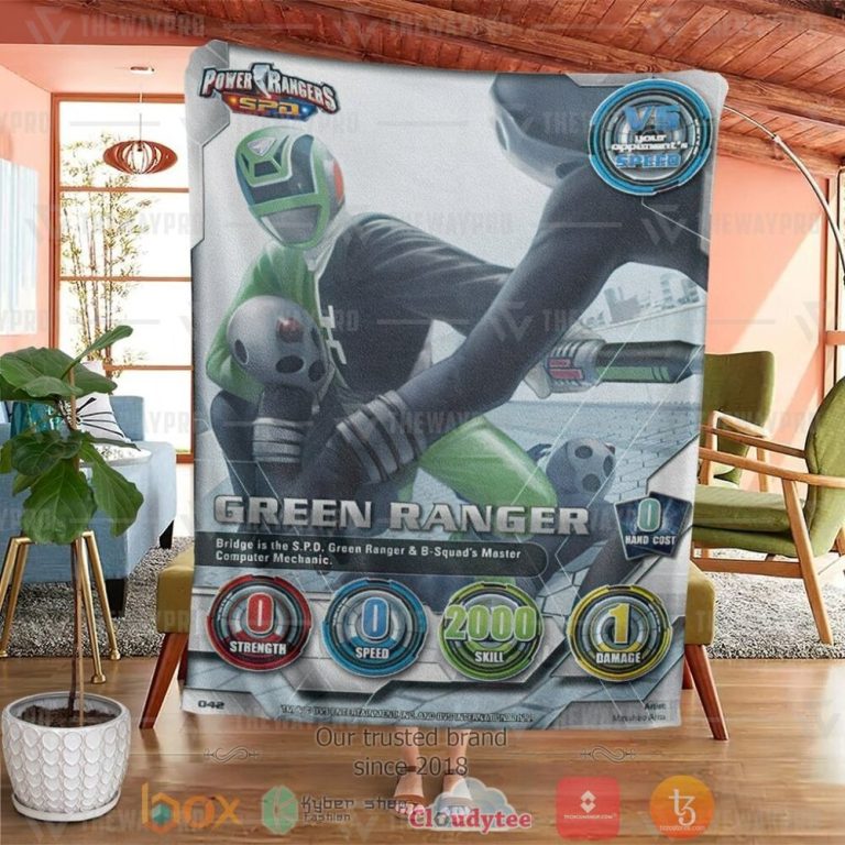 Power-Ranger-Spd-Green-Ranger-Custom-Soft-Blanket-3