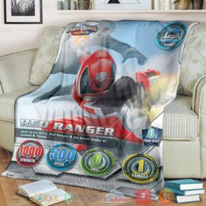 Power Ranger Spd Red Ranger Custom Soft Blanket