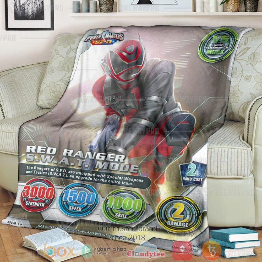 Power Ranger Spd Red Ranger Swat Mode Custom Soft Blanket Power Ranger Spd Red Ranger Swat Mode Custom Soft Blanket