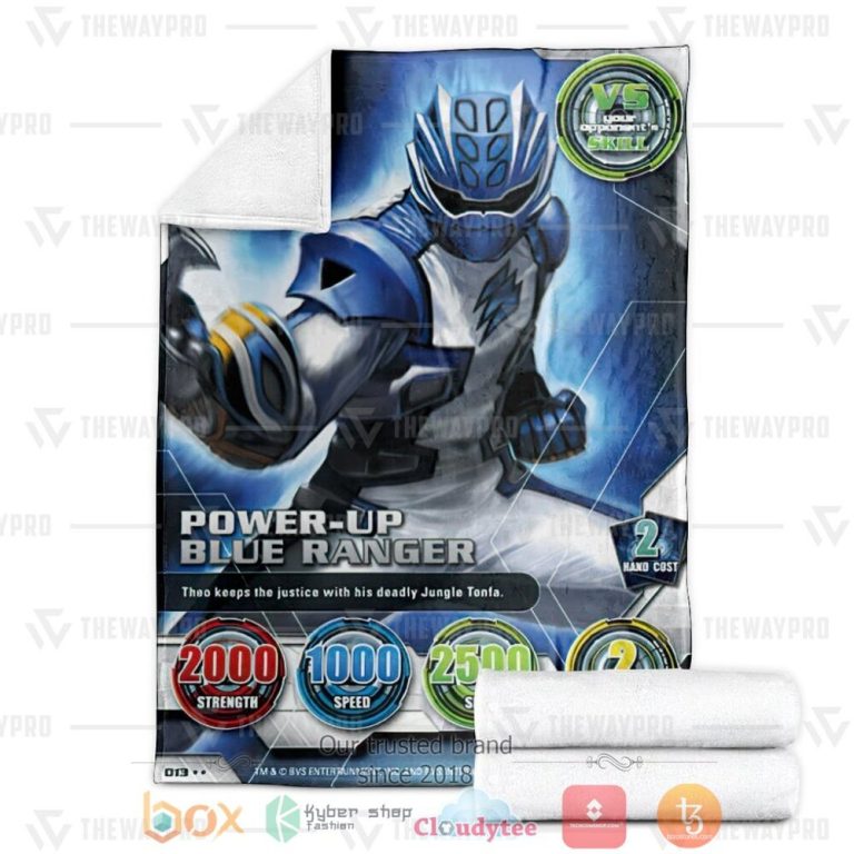 Power-Rangers-Jungle-Fury-Blue-Ranger-Custom-Soft-Blanket-2