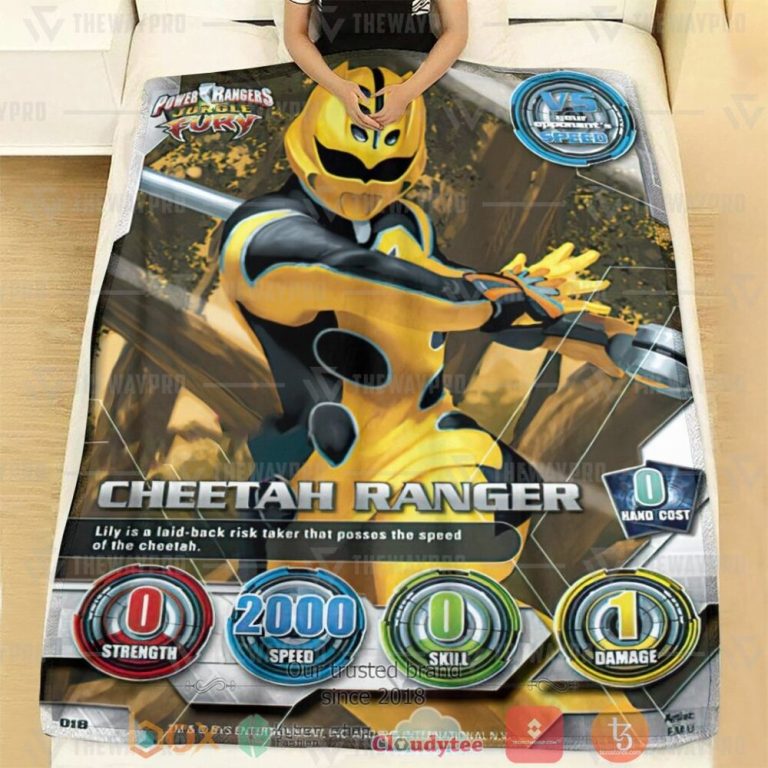 Power-Rangers-Jungle-Fury-Cheetah-Ranger-Custom-Soft-Blanket-1