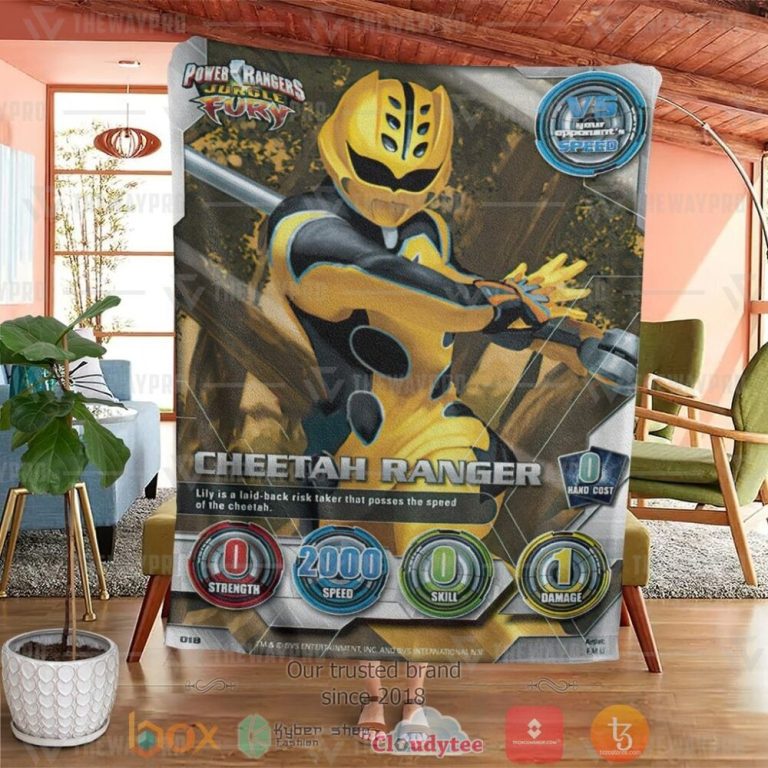 Power-Rangers-Jungle-Fury-Cheetah-Ranger-Custom-Soft-Blanket-3