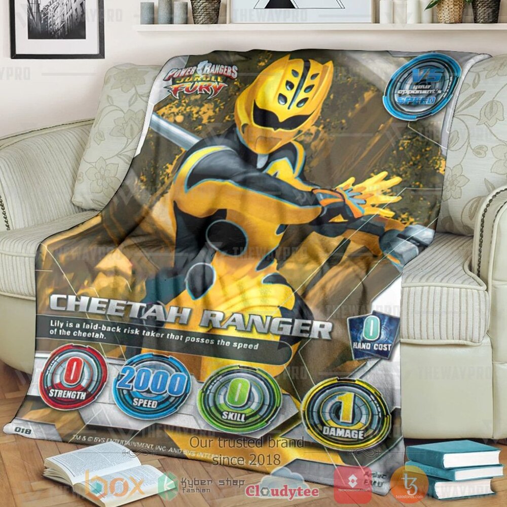 Power Rangers Jungle Fury Cheetah Ranger Custom Soft Blanket Power Rangers Jungle Fury Cheetah Ranger Custom Soft Blanket