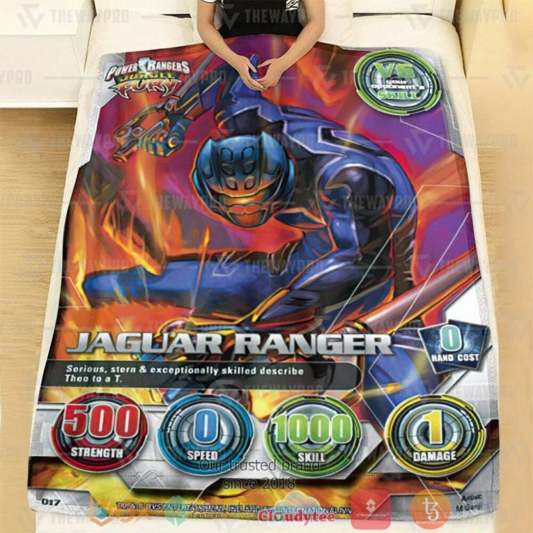 Power-Rangers-Jungle-Fury-Jaguar-Ranger-Custom-Soft-Blanket-1
