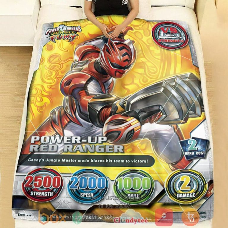 Power-Rangers-Jungle-Fury-Red-Ranger-Custom-Soft-Blanket-1