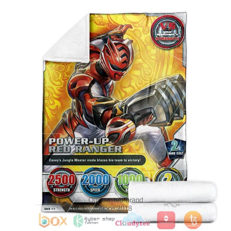 Power-Rangers-Jungle-Fury-Red-Ranger-Custom-Soft-Blanket-2