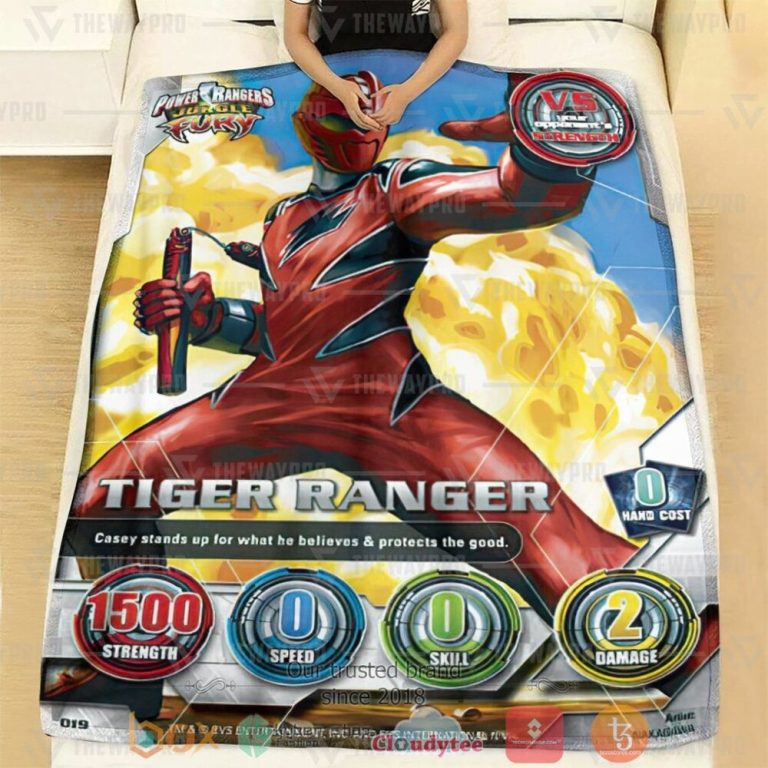 Power-Rangers-Jungle-Fury-Tiger-Rangercustom-Soft-Blanket-1