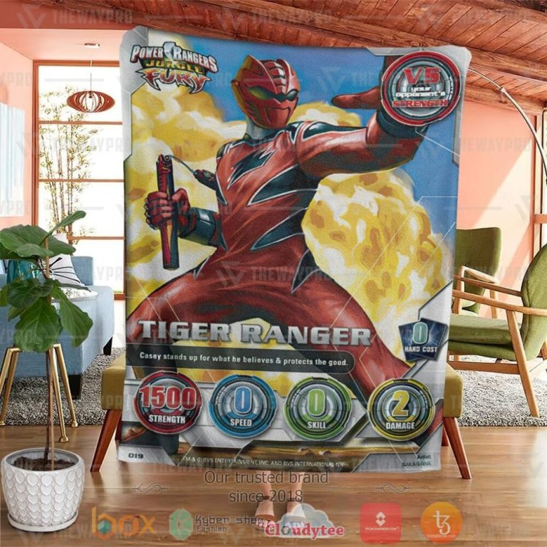 Power-Rangers-Jungle-Fury-Tiger-Rangercustom-Soft-Blanket-3