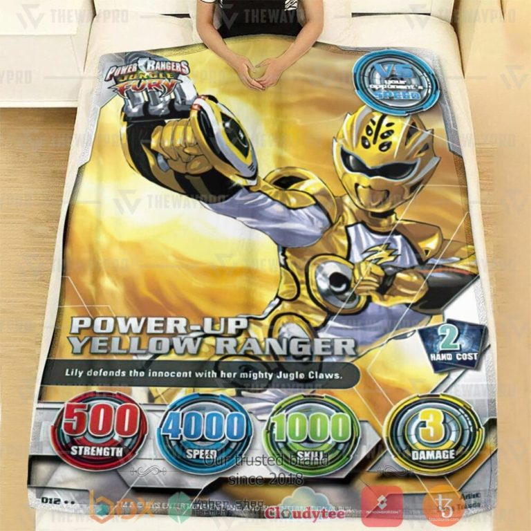 Power-Rangers-Jungle-Fury-Yellow-Ranger-Custom-Soft-Blanket-1