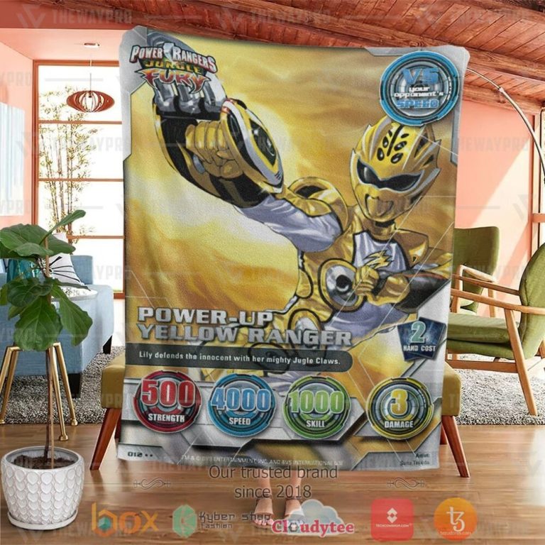 Power-Rangers-Jungle-Fury-Yellow-Ranger-Custom-Soft-Blanket-3