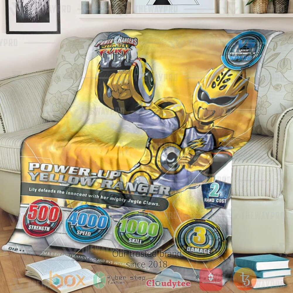 Power Rangers Jungle Fury Yellow Ranger Custom Soft Blanket Power Rangers Jungle Fury Yellow Ranger Custom Soft Blanket