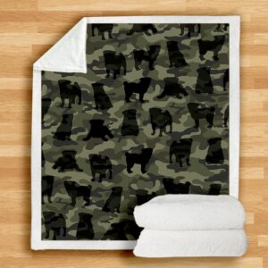 Pug Camo Blanket