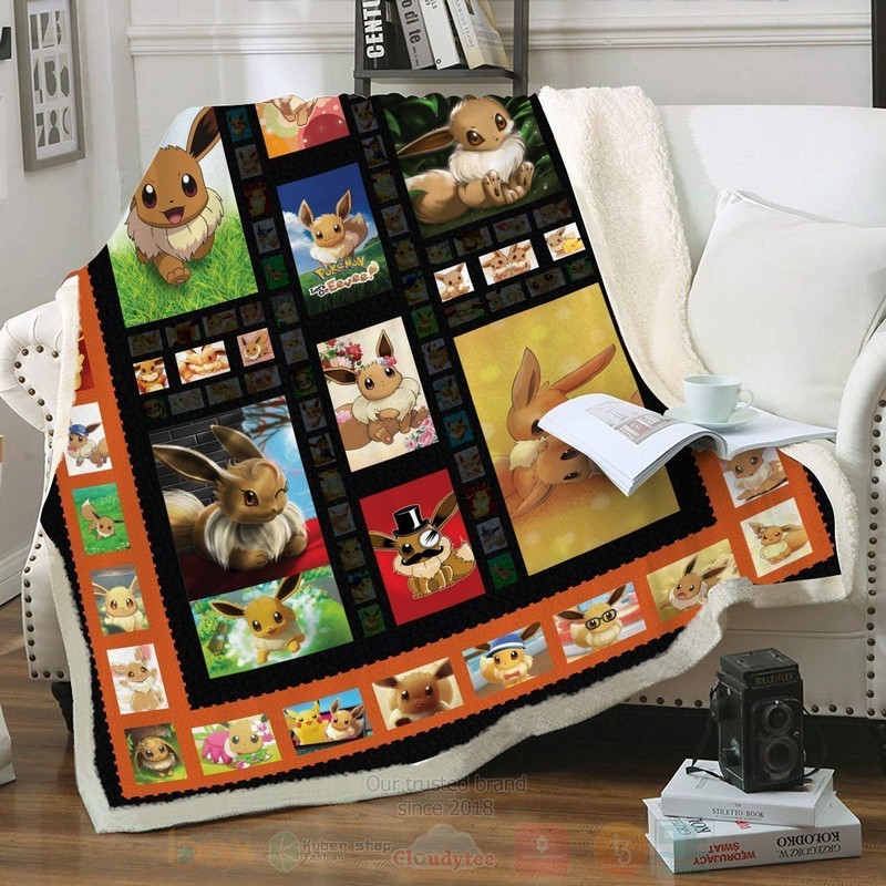 Quilted Eevee Custom Throw Blanket Quilted Eevee Custom Throw Blanket