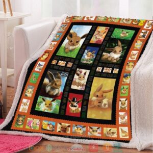 Quilted Eevee Throw Blanket