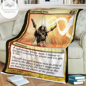 Ravnica City Of Guilds Rav 213 Lightning Helix Mtg Blanket Tagotee