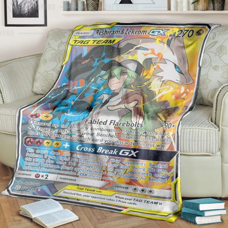 Reshiram-Zekrom-Gx-Cosmic-Eclipse-Pokemon-Blanket-1