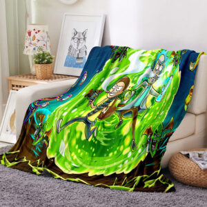 Rick and Morty Pattern Blanket 769