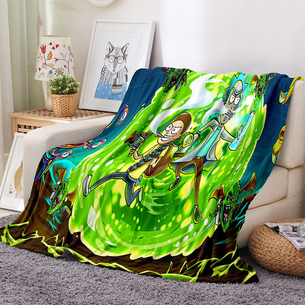 Rick and Morty Pattern Blanket 769 Rick and Morty Pattern Blanket 769