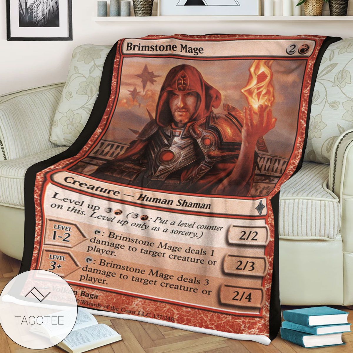 Roe 137 Brimstone Mage Game Mtg Magic The Gathering Blanket Roe 137 Brimstone Mage Game Mtg Magic The Gathering Blanket