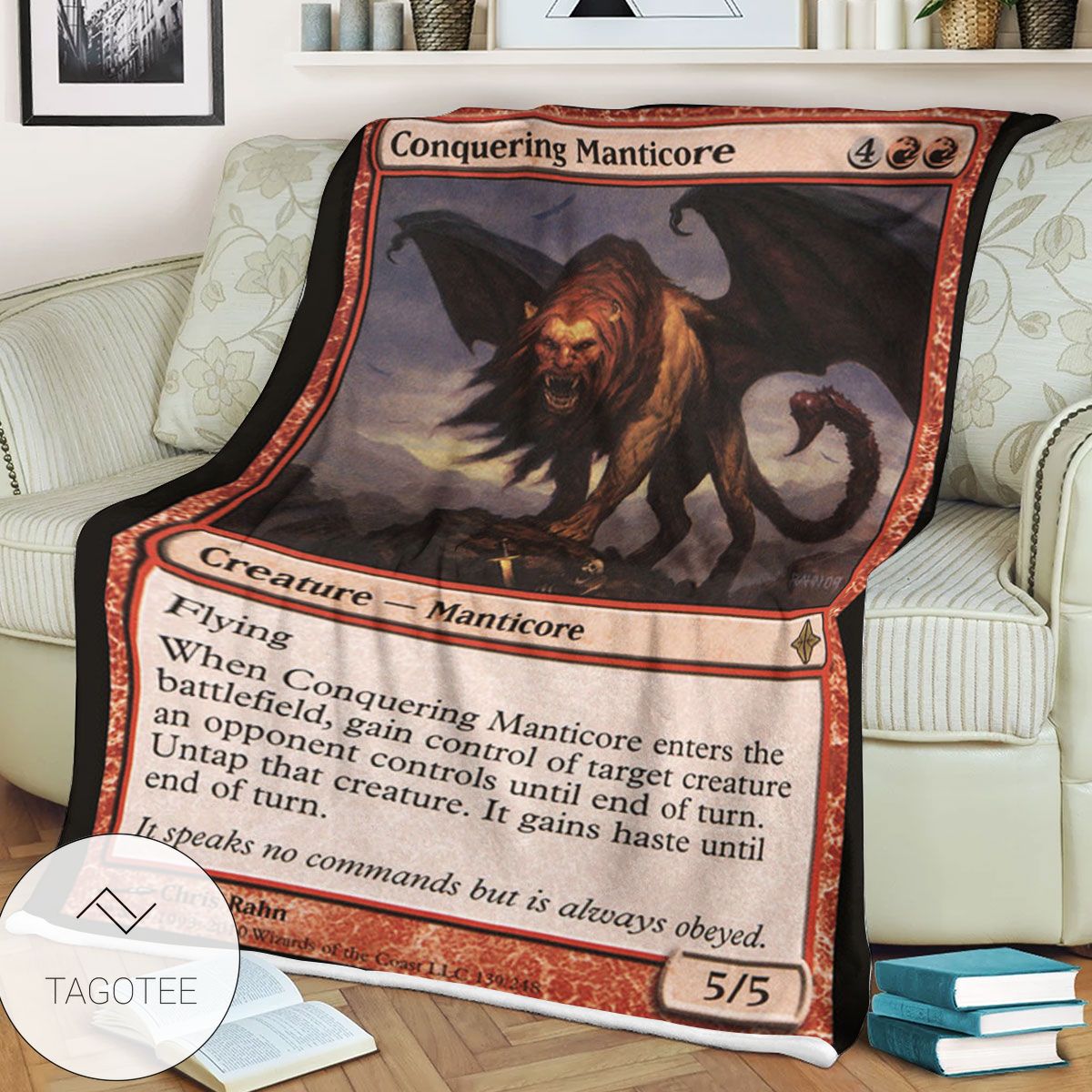 Roe 139 Conquering Manticore Game Mtg Magic The Gathering Blanket Roe 139 Conquering Manticore Game Mtg Magic The Gathering Blanket