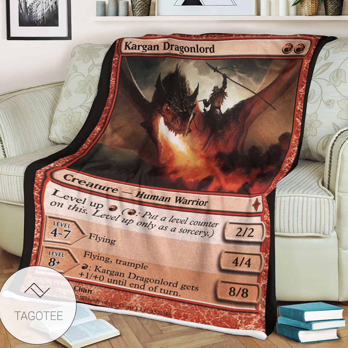 Roe 152 Kargan Dragonlord Game Mtg Magic The Gathering Blanket Roe 152 Kargan Dragonlord Game Mtg Magic The Gathering Blanket