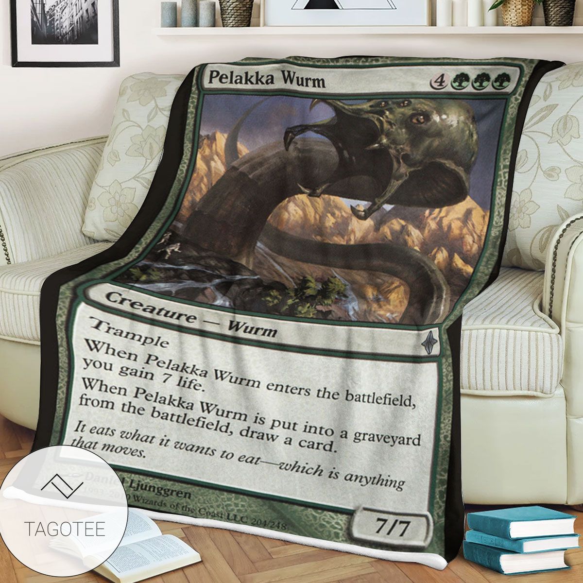 Roe 204 Pelakka Wurm Game Mtg Magic The Gathering Blanket Roe 204 Pelakka Wurm Game Mtg Magic The Gathering Blanket