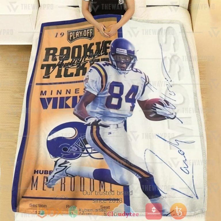 Rookie-Ticket-Minnesota-Viking-1998-Playoff-Custom-Soft-Blanket-1