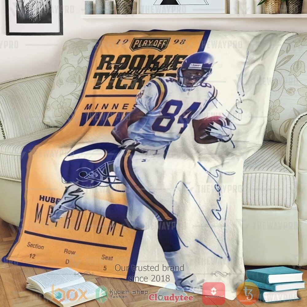 Rookie Ticket Minnesota Viking 1998 Playoff Custom Soft Blanket Rookie Ticket Minnesota Viking 1998 Playoff Custom Soft Blanket