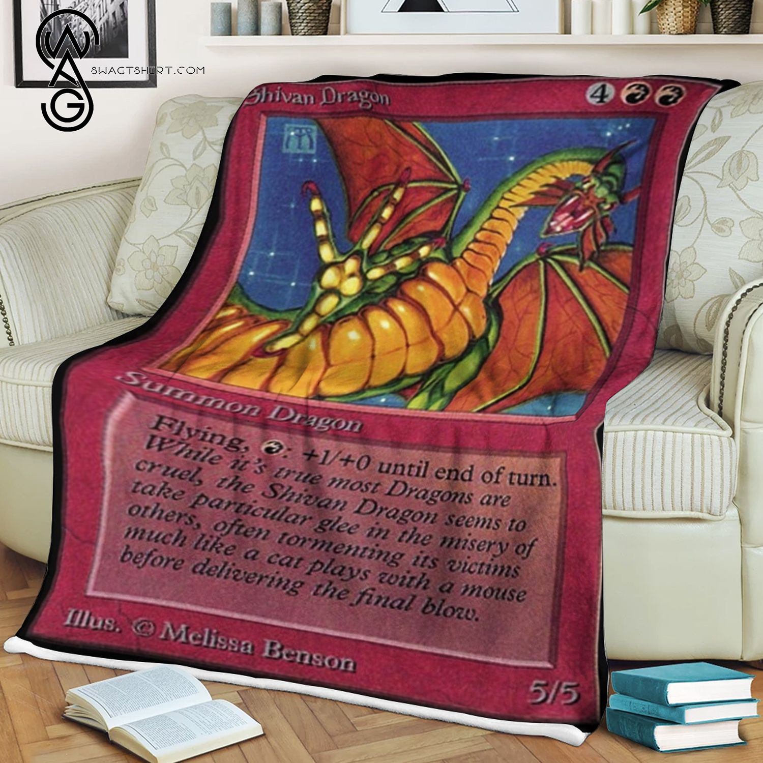 Shivan Dragon Game Magic The Gathering Blanket Shivan Dragon Game Magic The Gathering Blanket