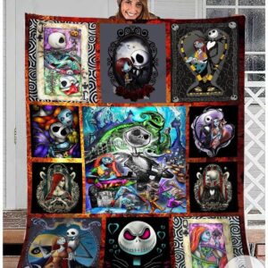 Skeleton King And Queen Of Halloween Blanket