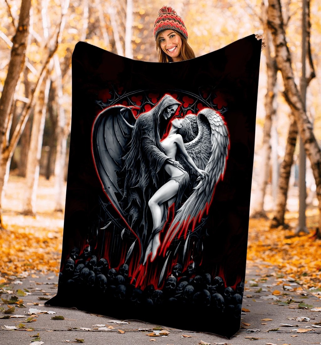 Skull-Evil-And-Angel-Blanket-2