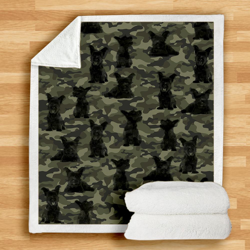 Skye Terrier Camo Blanket Skye Terrier Camo Blanket