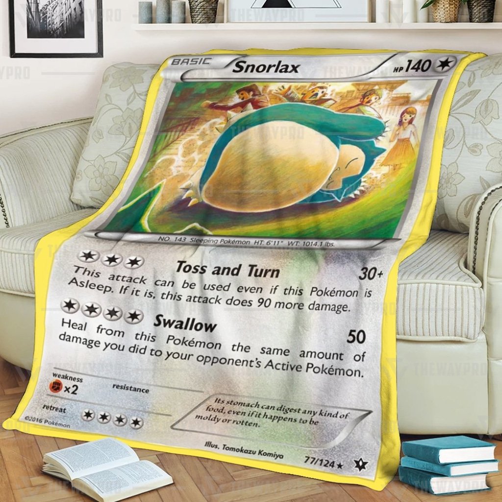 Snorlax Pokemon Fleece Blanket 2 Snorlax Pokemon Fleece Blanket 2