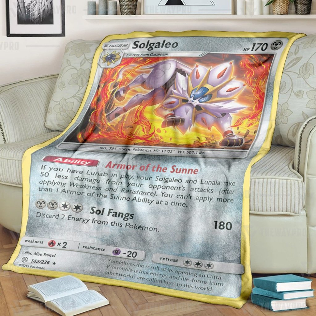 Solgaleo Cosmic Eclipse Pokemon Blanket Solgaleo Cosmic Eclipse Pokemon Blanket